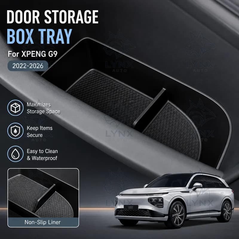 For 2022 2023 2024 2025 2026 XPENG G9 Car Door Storage Box Organizer Holder Tray Interior Accessories Modified Parts