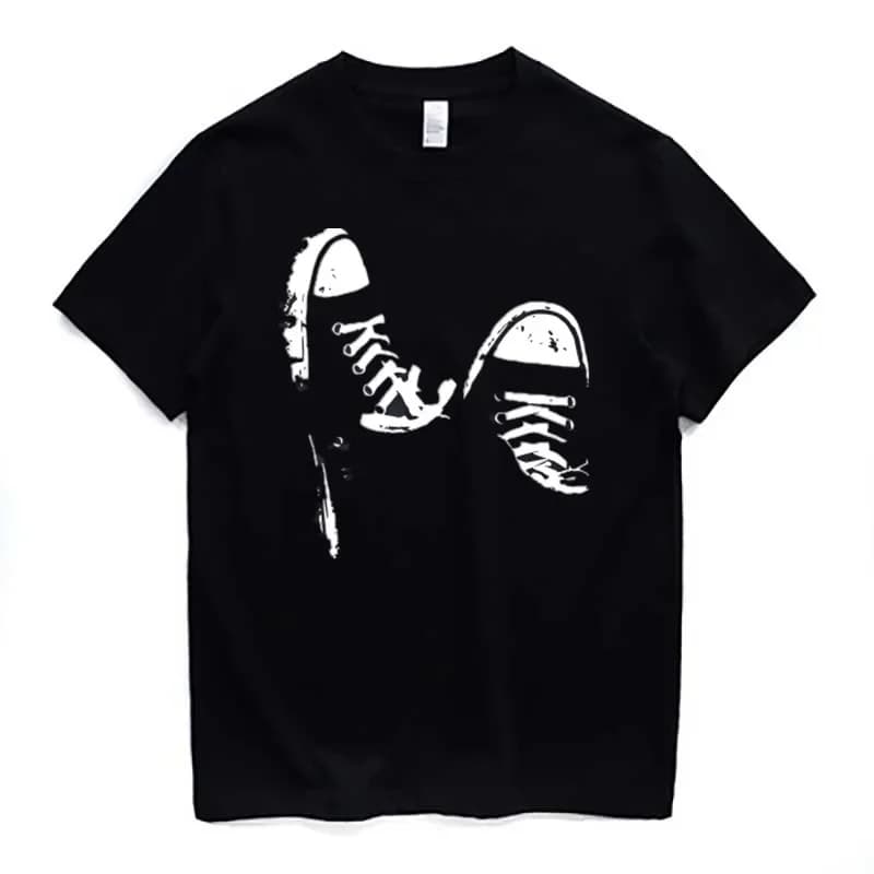 Fashion Sneaker T-Shirt 100% Cotton O-Neck Summer Short Sleeve Casual Mens T-shirt Size S-3XL