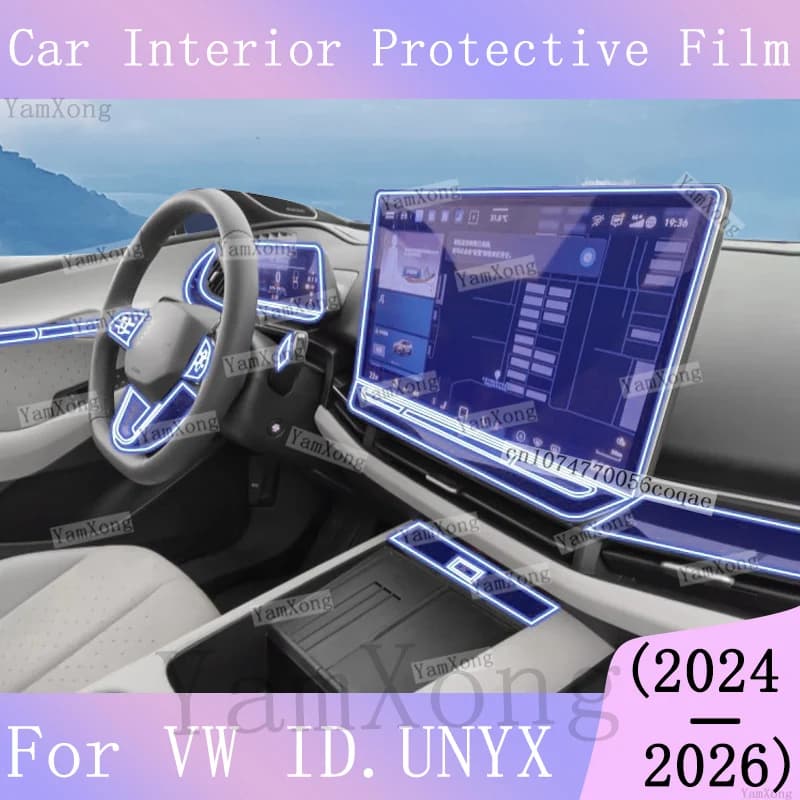 For Volkswagen ID.UNYX interior Kit Protection Film Navigation Dashboard screen scratch Sticker Center Panel Transparent Film