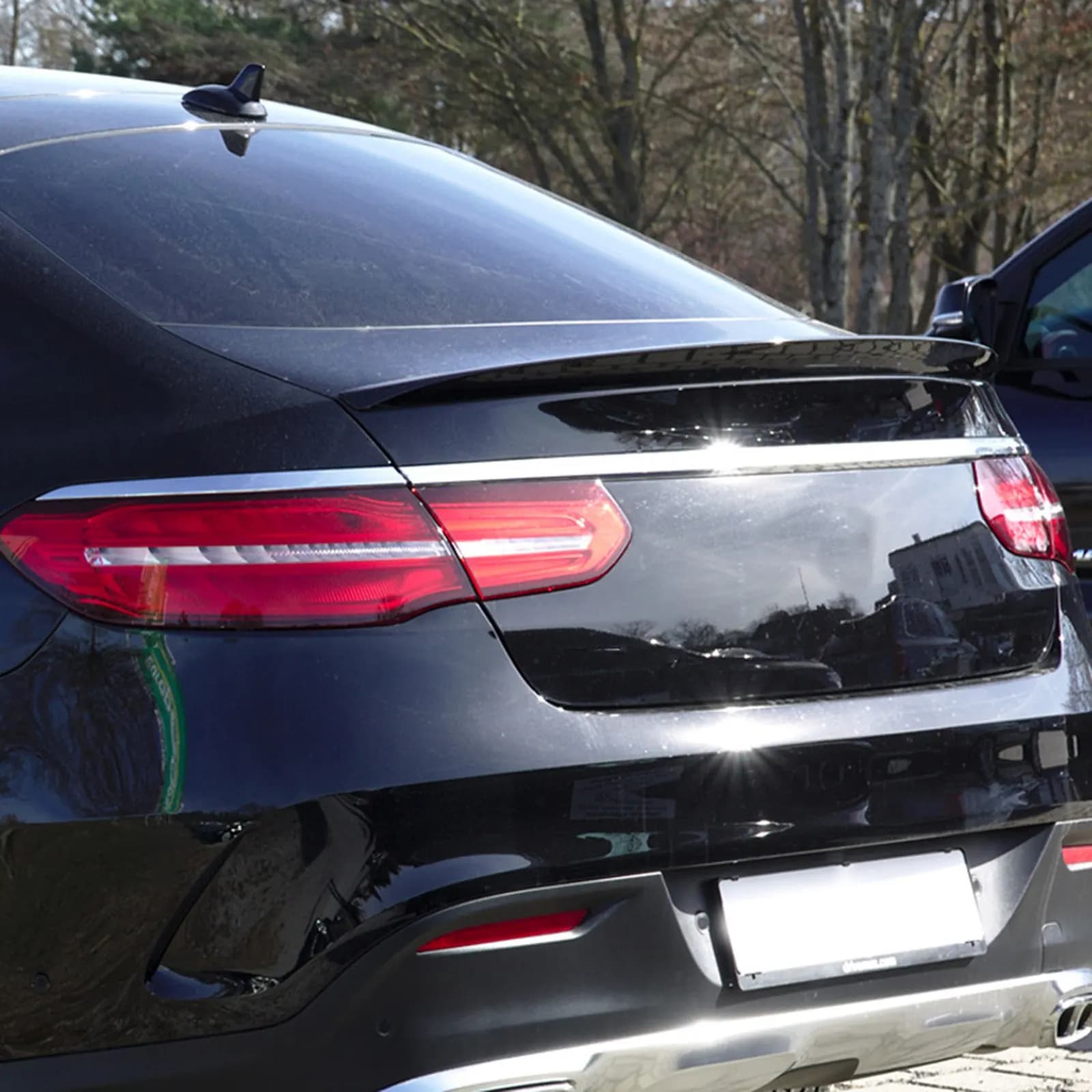 Rear Trunk Spoiler Wing ABS Glossy Black For Mercedes‑Benz GLE Coupe C167 2015‑2019