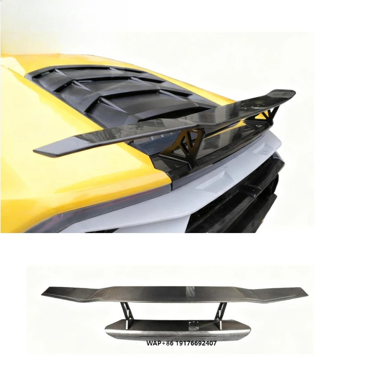 For Huracan LP580 LP610 Perfect Quality M Style Dry Carbon Fiber Wing Spoiler Body Kit