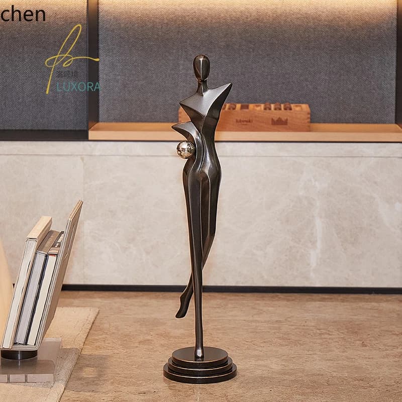 YFY modern figure sculpture light luxury porch cabinet ornament vertical height living room TV cabinet decoration minimalist