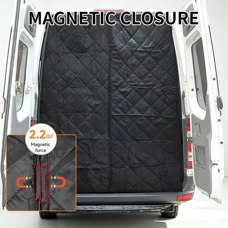 Magnetic Thermal Insulated Screen Curtain for Mercedes Sprinter High Roof Rear Barn Door Waterproof Weatherproof Keep Warm