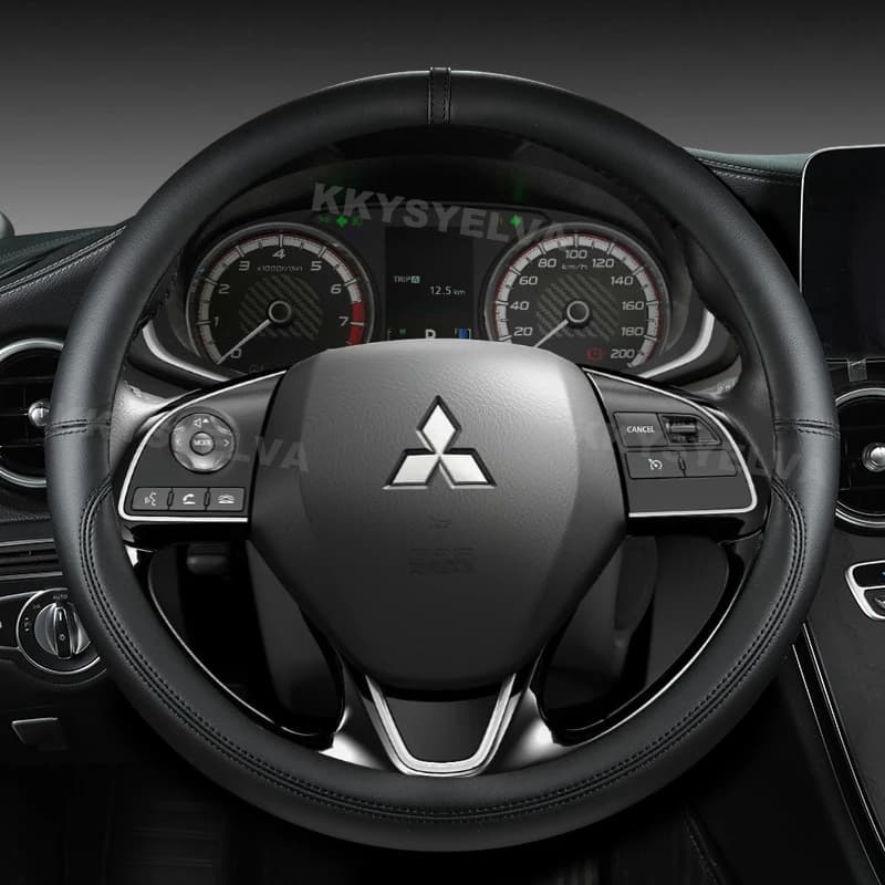 Car Steering Wheel Cover For Mitsubishi Outlander Mirage ASX 2012-2019 Eclipse Cross 2017-2019 L200 2015-2017 Auto Accessories