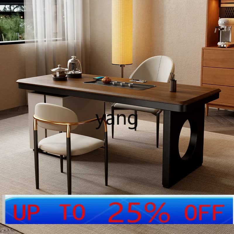 LTT  light luxury solid wood tea table chair simple tea table office leisure kung fu tea table