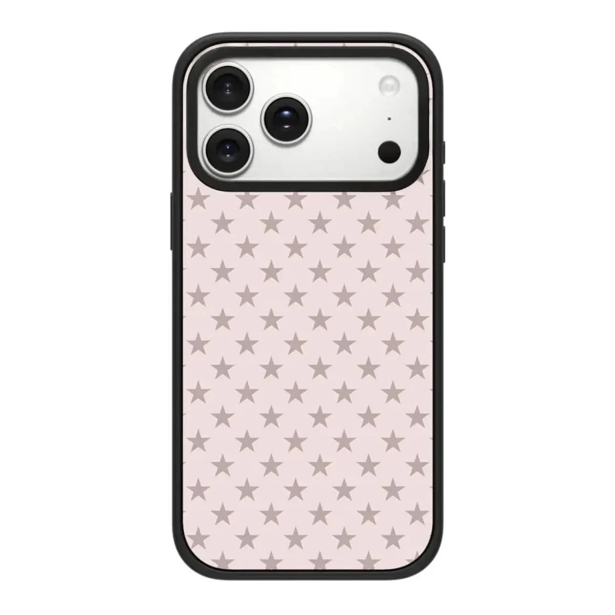 Simple Pink Star Acrylic Border Phone Cover for IPhone 12 13 14 15 16 17 Pro Max Case for IPhone 17Air