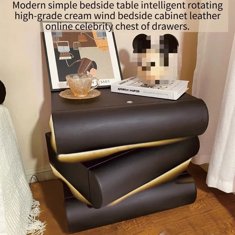 Apartment Nordic Smart Bedside Table Charging Modern Luxury Petite Smart Nightstand Designer Narrow Mesita Room Furniture