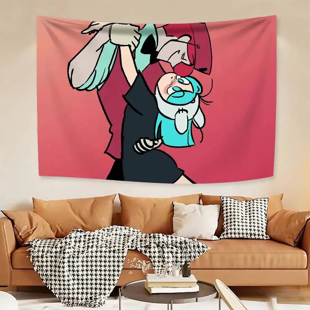 P-PSYCHO CUTIES Flags Wall Hanging Background Art Banner for Bedroom Home Outdoor Decor