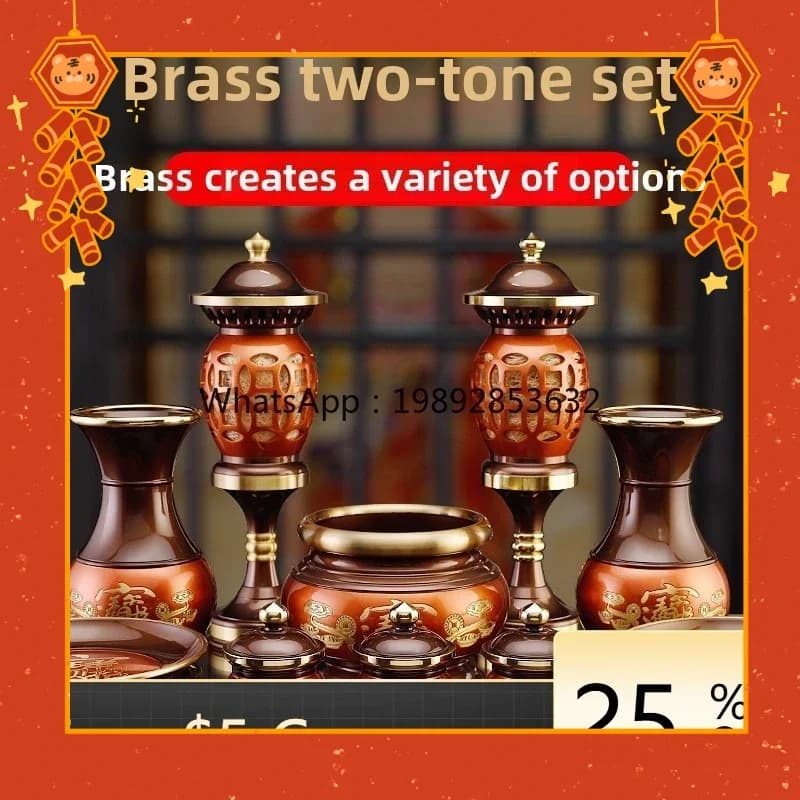 AB  Supplies Daquan Household Vase Cup Incense Burner God of Wealth Supply Lamp