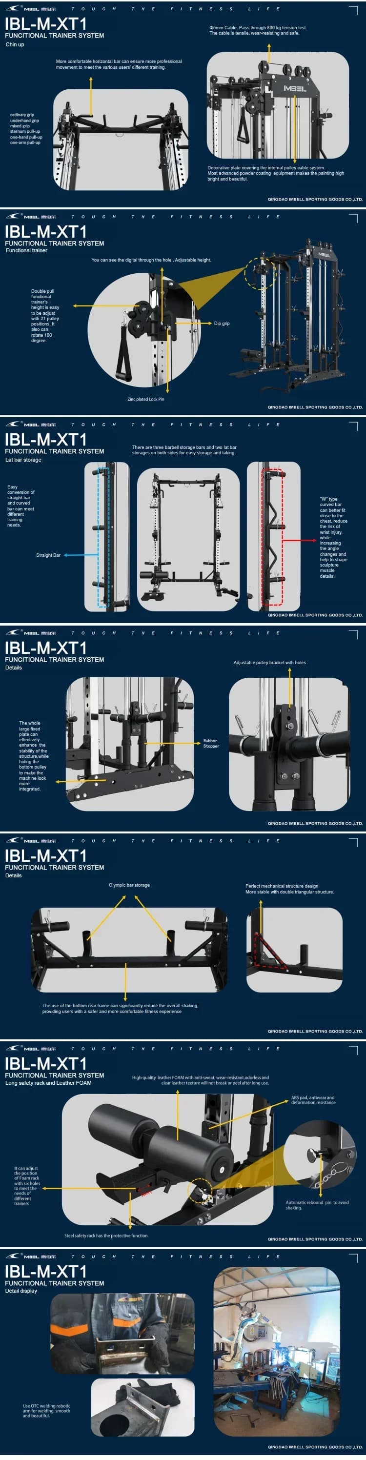 Gym Equipment Functional Trainer Squat Rack All in One Gym Power Rack
