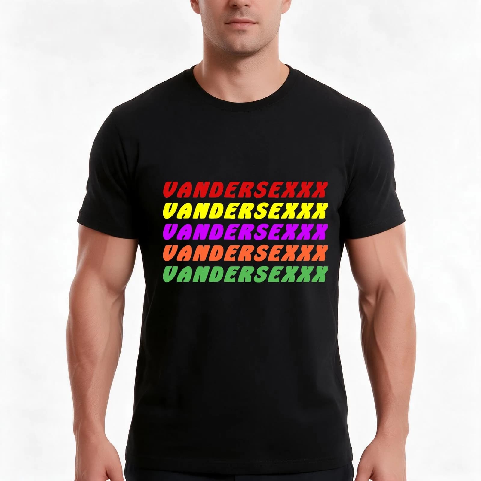 Vandersexxx T-Shirt, Summer Casual Cotton Tee, Oversized Streetwear Tops, Vintage Graphic Print, Loose Fit Short Sleeve