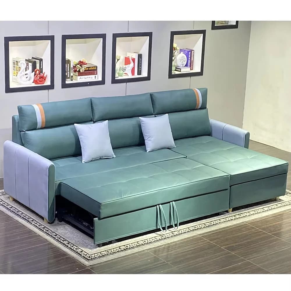 German European cheap living room fabric sleeper chair 1 2 3 seats leather sofa bed
