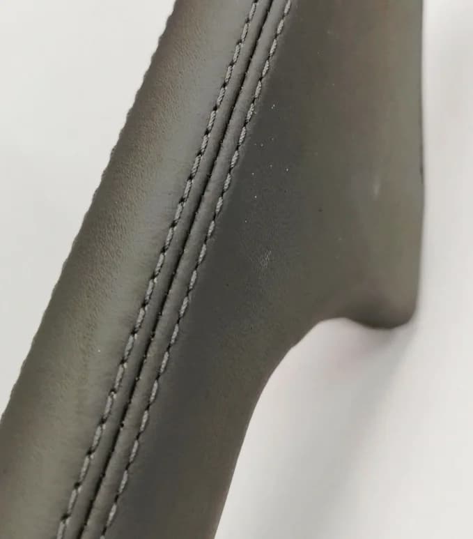 Grey Leather Grey Stitching Hand Brake Cover For VW MK4 Golf Jetta Bora 1.8T DIY Installation