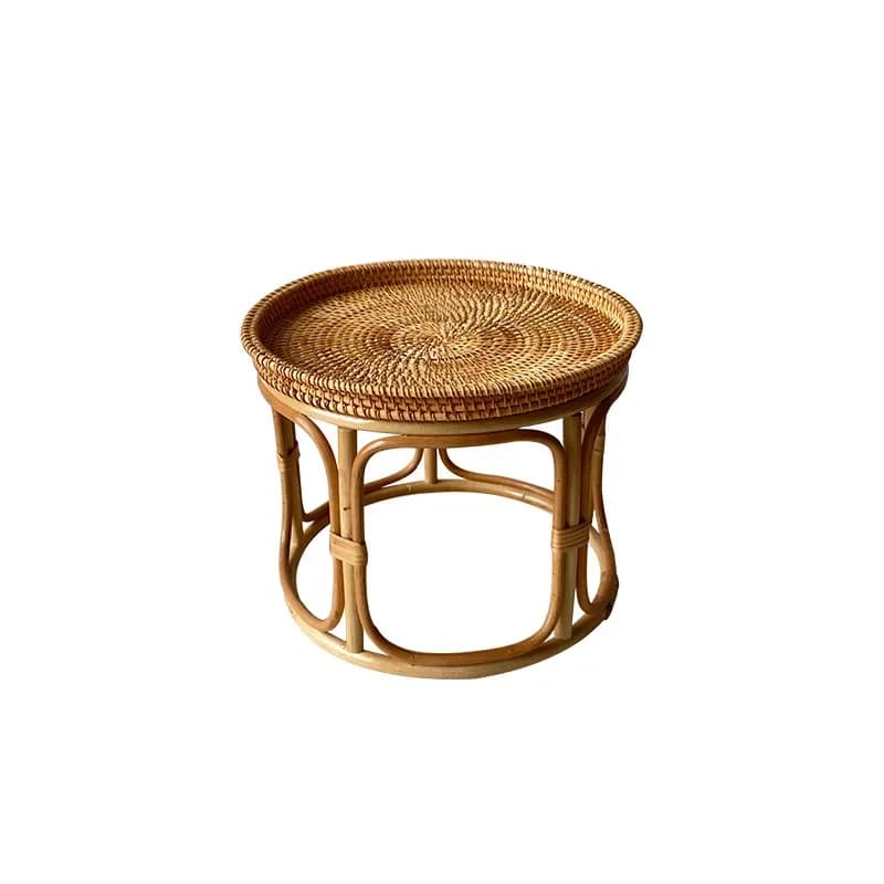 Handmade rattan retro storage household coffee table