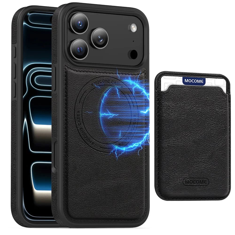 Shockproof Case Designed for Apple iPhone 17 Pro Max Premium PU Leather Magnetic Rugged Compatible with MagSafe Slim Phone Cover
