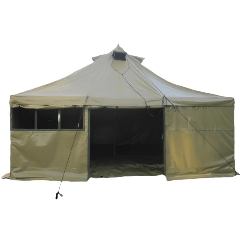 Durable Olive-green 5x10M Canvas Tente Militaire For 20 Persons