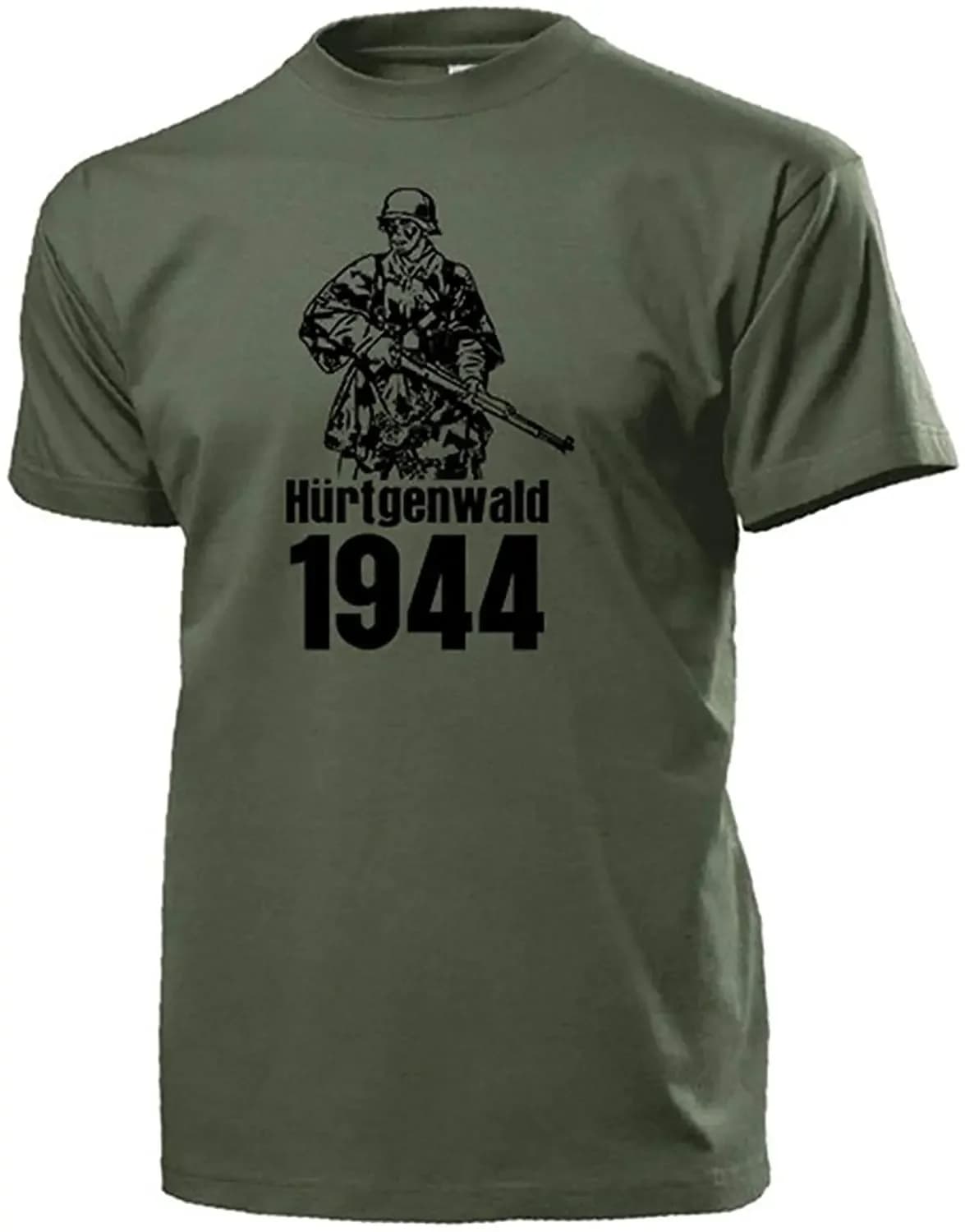 Forest 1944 Hürt Gen Schmidt Battle German Soldier Snap 98 K Steel Helmet Forest Men T-Shirt