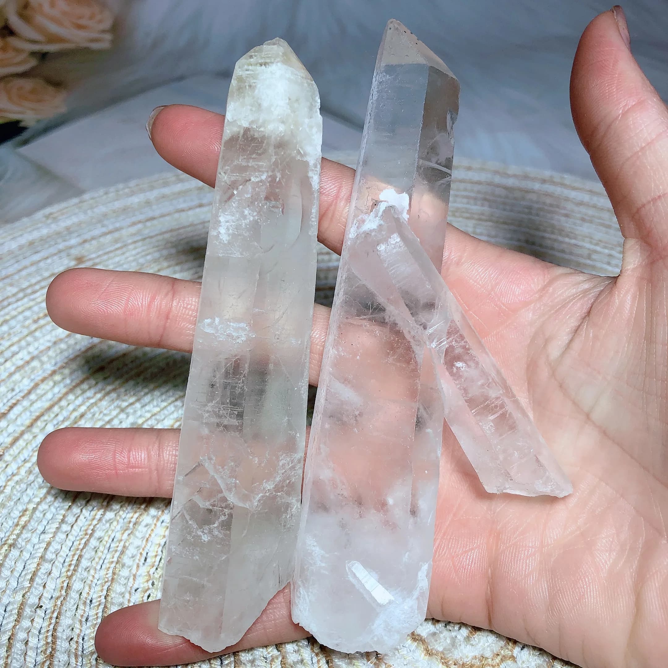Natural Crystals Clear Quartz Stick Raw Stone Healing Specimen High Quality Home Decorations Energy Mineral Ore