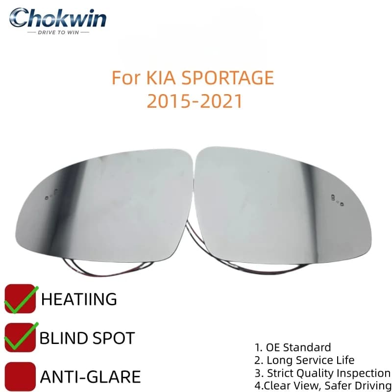 For KIA SPORTAGE 2015-2021 Side Rearview Mirror Glass/87611/21-D9000 With Heated Blind Spot Wing Mirror/Car Part