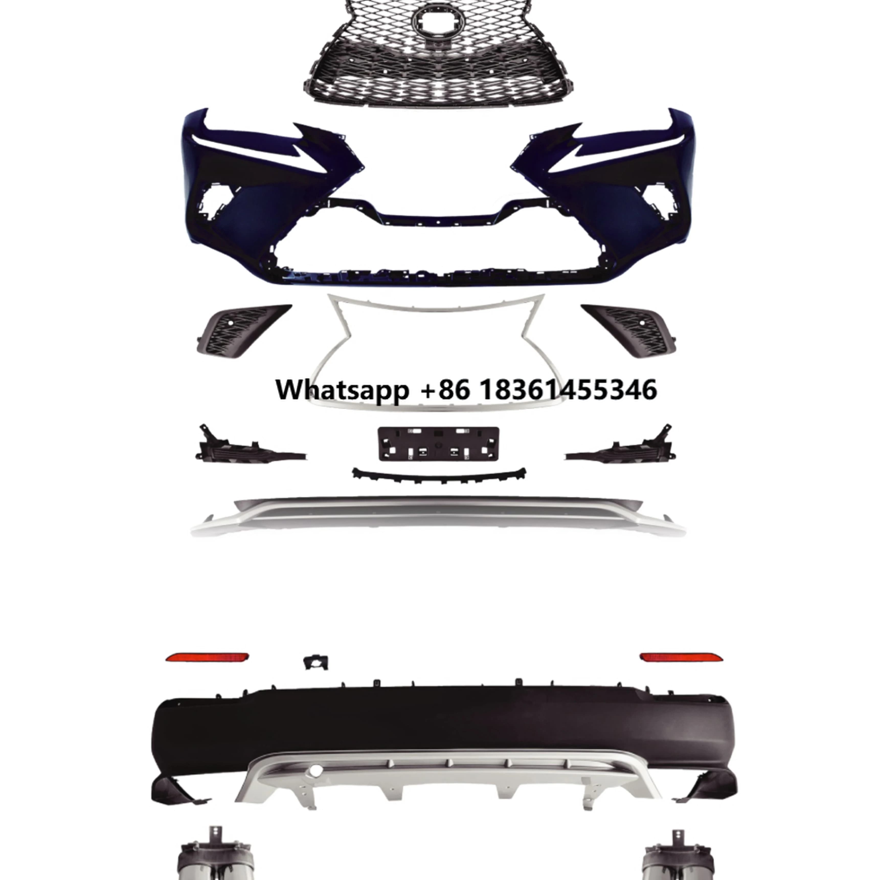 For  NX 2015-2017 Upgrade to Sport 2018+ High Quality Body Kit Car Bumper Grill Full Kits Auto Parts Front Bumper Assy