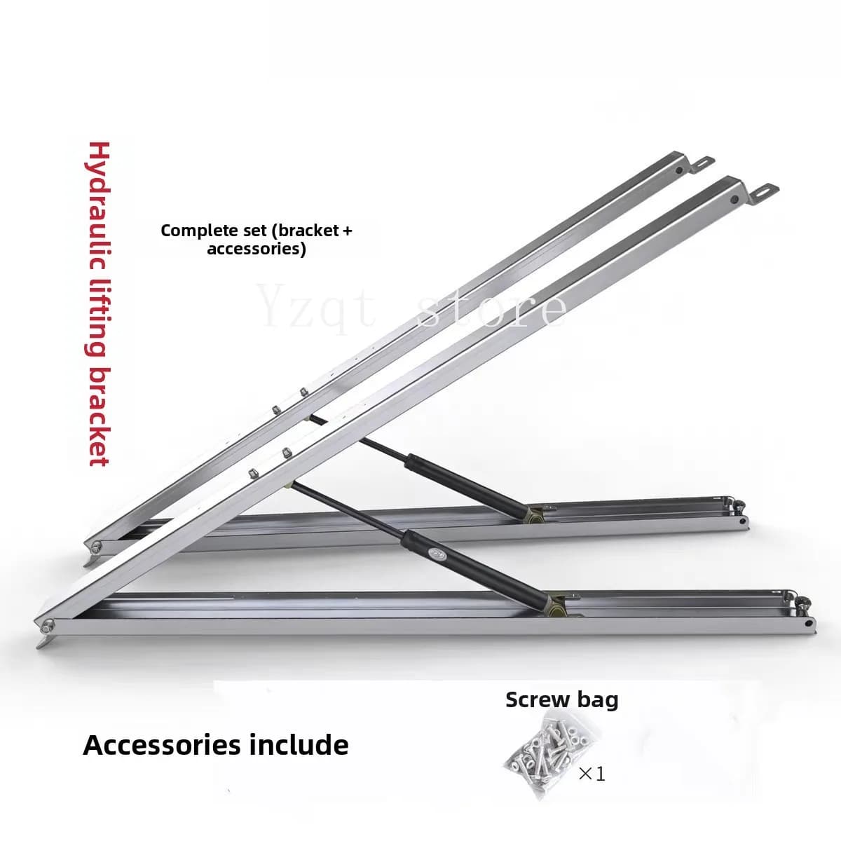 Tricycle photovoltaic panel hydraulic lifting bracket angle adjustable roof photovoltaic bracket solar panel holder