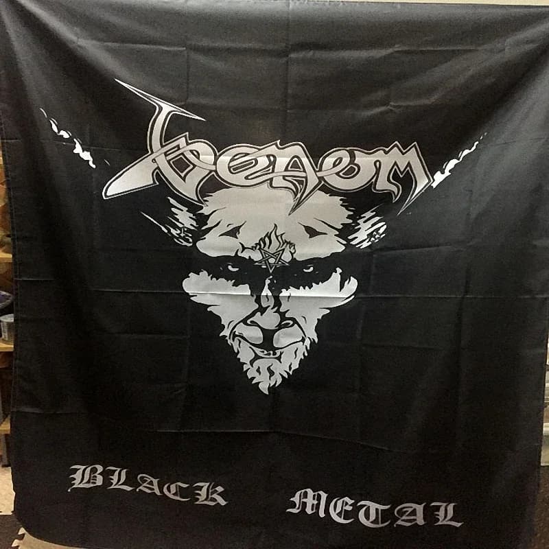 Venom Rock Band Sign Retro Bar Cafe Gallery Music Festival Decorative Wall Stickers Hanging Flags Hanging Cloth Art Poster