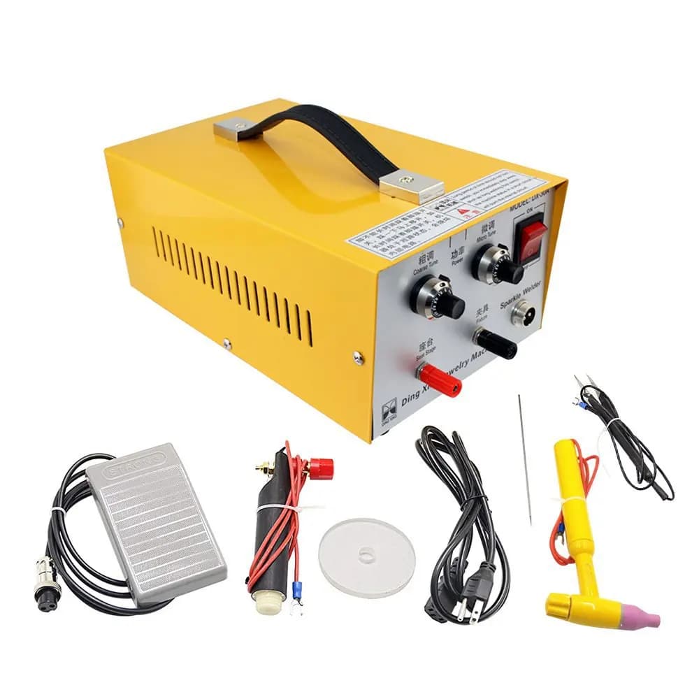 Spot Welder Mini Jewelry Spot Welder Pulse Sparkle Welding Machine for Necklace Ring Gold Silver Platinum Repair Diy
