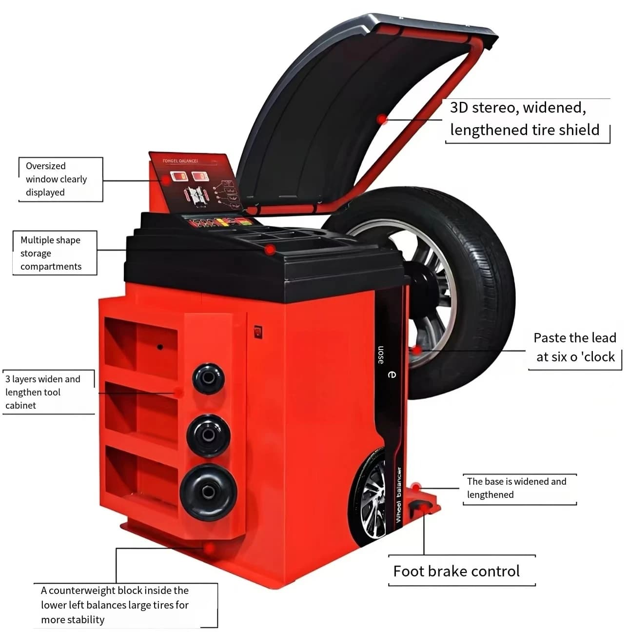 High-Quality Automatic Wheel Balancing Machine with Laser Emitter - Factory Direct Delivery - High Performance