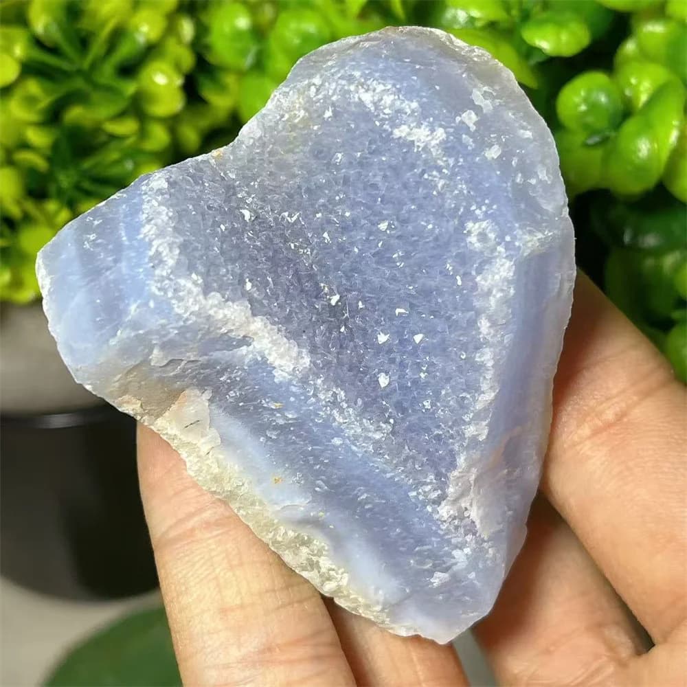 Crystal Natural Blue Lace Agate Specimen RawMinerals Energy Feng Shui Healing Living Spiritual Reiki Home Decoration