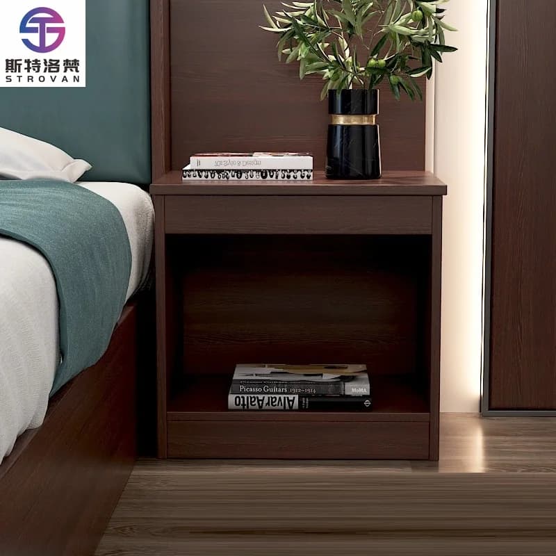 Premium Hotel Night Stand Solid Wood Bedside Table Living Room Cabinet