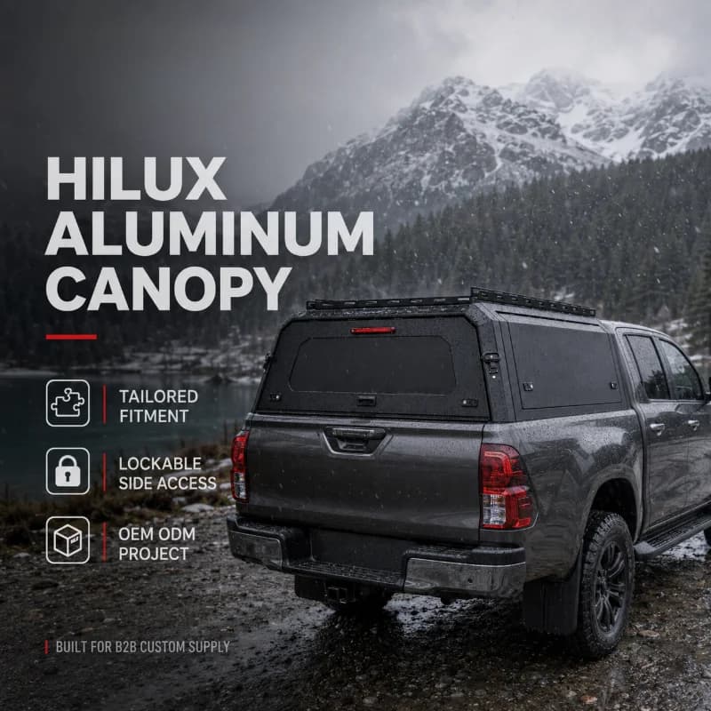High Quality 4x4 Anti‑theft Waterproof Aluminum Pick‑up Hardtop Canopy, Fits 5‑ft Bed Single & Double Cab Trucks