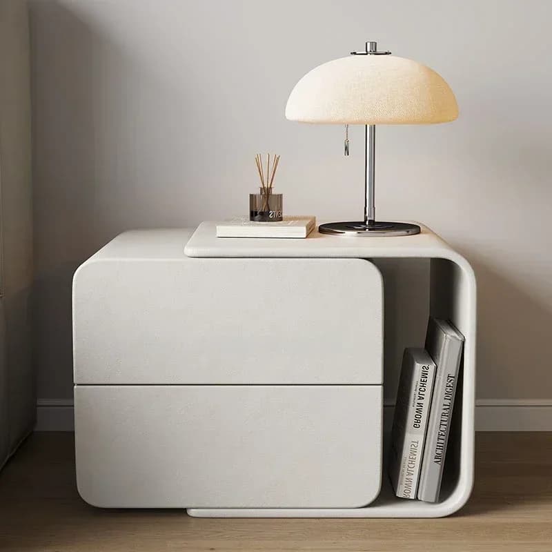 White Storage Bedside Tables Wood Creative Table Narrow Living Room Modern Furniture Night Chests Comfortable Bedroom Mini Home