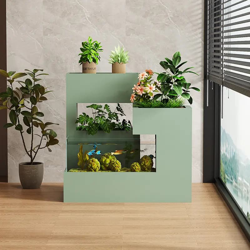 BJ-2 custom stainless steel circulating water fish pond flower box courtyard outdoor balcony garden water feature