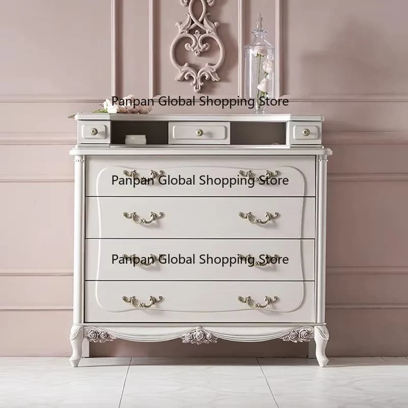 French Classic Bedroom Furniture  Bedside Cabinet With Mirror Bedroom Chest With Drawers