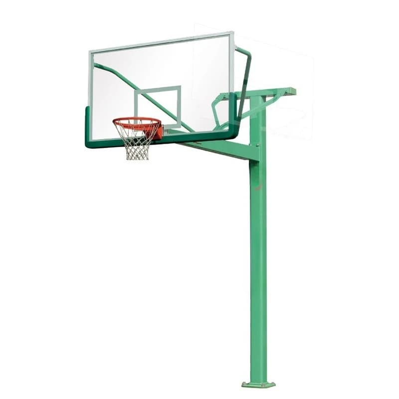 Basketball hoop: Fixed buried square tube single-arm can be installed outdoors