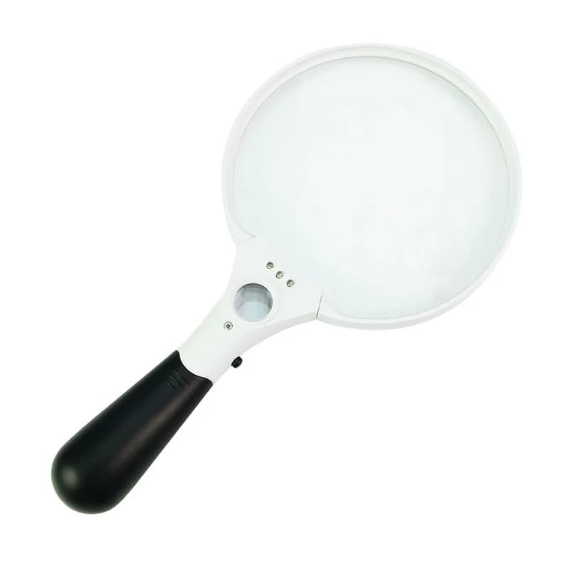 2x 4x 10x Large Lighted Magnifier Sheet Helping Hands Loupe LED Illuminated Newspaper Reading Magnifying Glass with Light