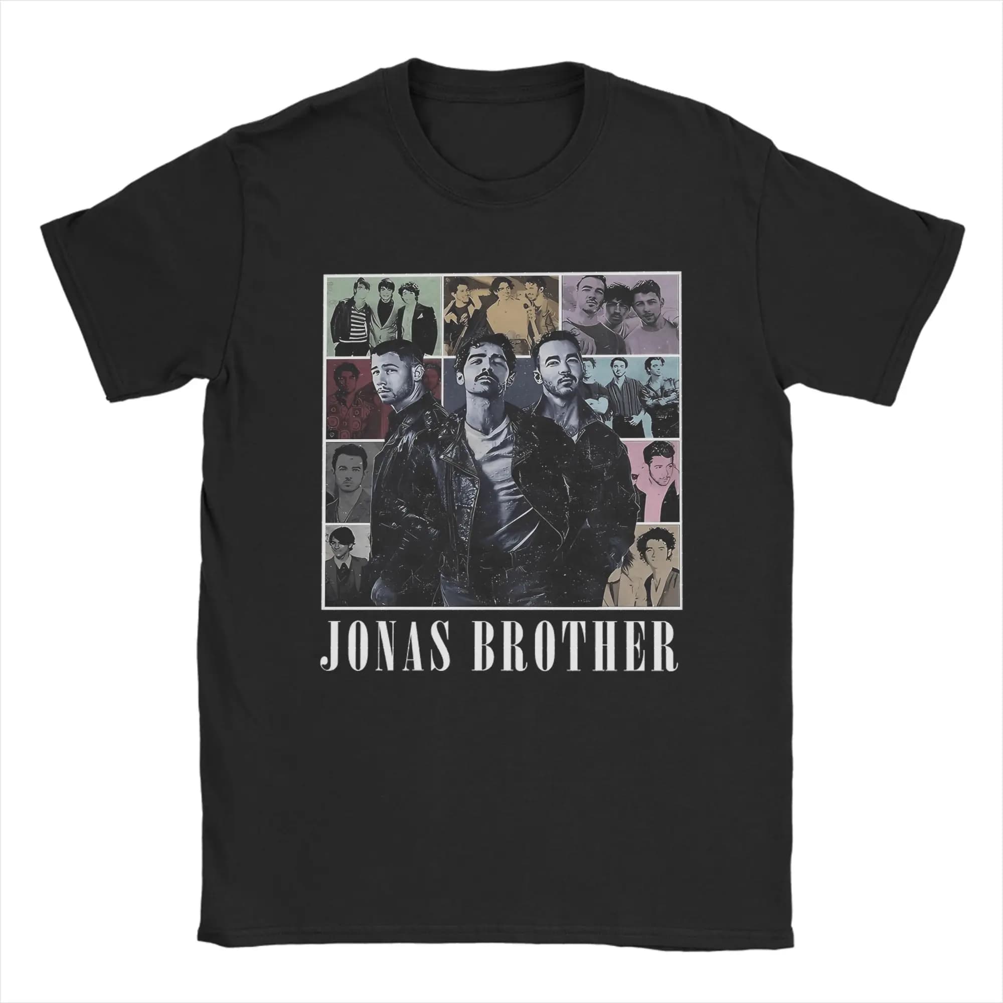 Men Vintage Jonas Brothers Tour 2025 90s T Shirt  100% Cotton Tops Hipster Short Sleeve Crew Neck Tees Summer T-Shirt