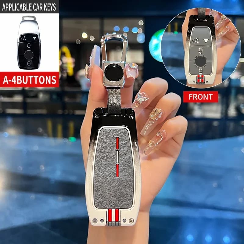 Car Key Case Cover Holder Shell Fob Keychain For Mercedes Benz A C E S G Class GLC CLE CLA GLB GLS W177 W205 W213 W222 X167 AMG