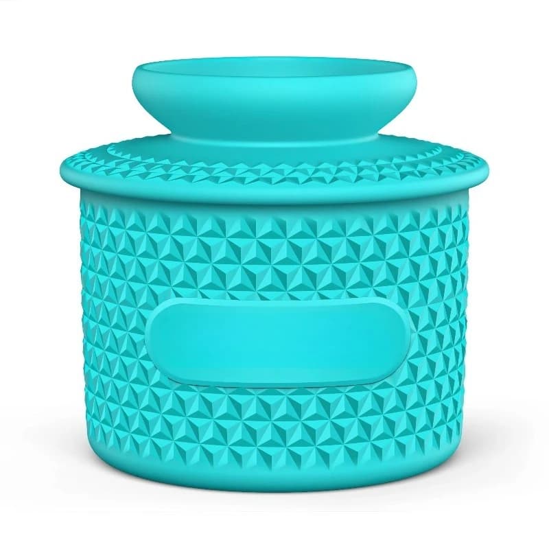 Farmhouse Kitchenware Set Durable Silicone Yellow Rape Airtight Storage Container Ceramic Base Plate Cover Hot