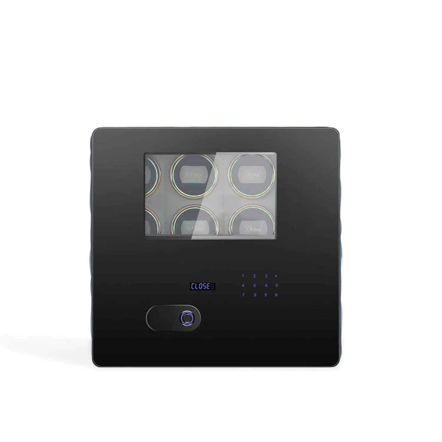 Factory Direct 9 Slot Automatic Watch Winder Safe Home Security Box with LED