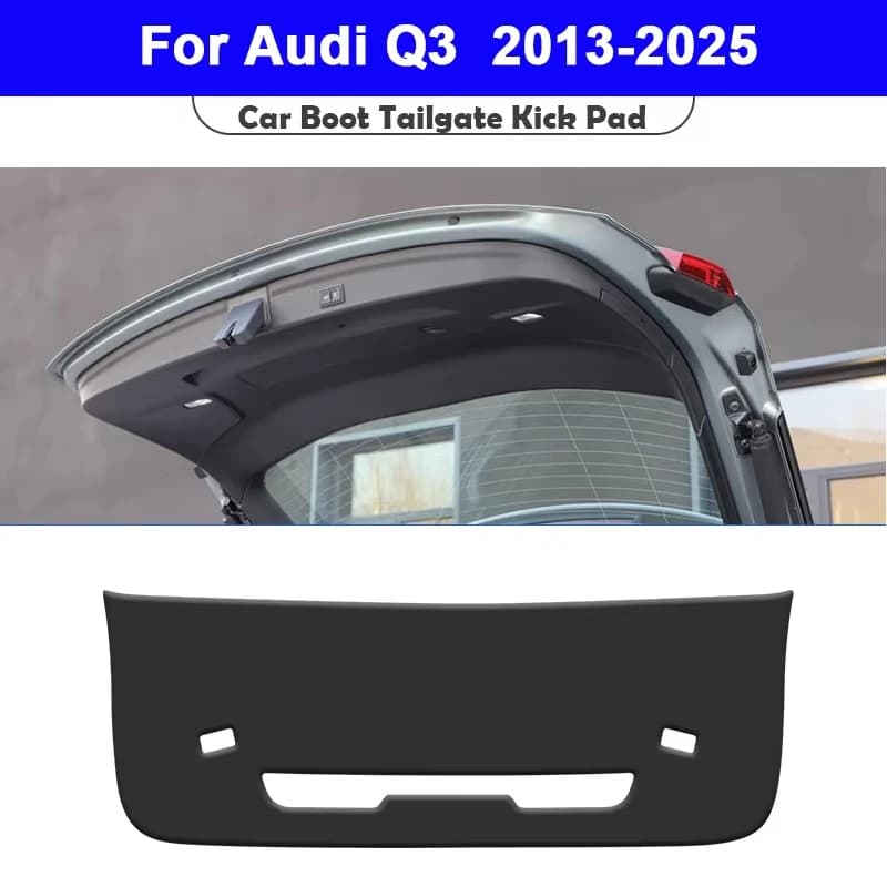 For Audi Q3 F3 Sportback 2013-2025 Trunk Tailgate Guard Pad Leather Rear Trunk Door Protective Car Interior Accessories