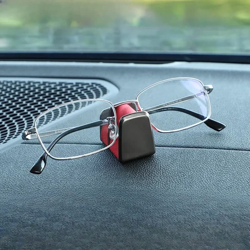 Car Glasses Holder Universal Auto Eyeglasses Organizer Stand Self Adhesive Car Dashboard Glasses Protective Storage Holder Base