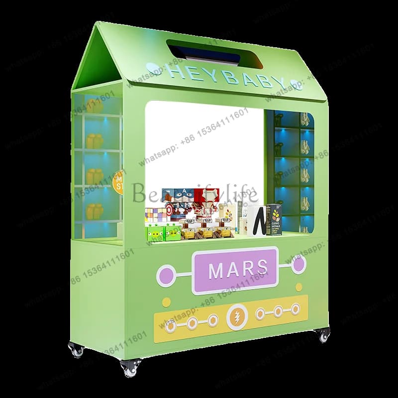 Movable booth car wrought iron school stall entrepreneurship trolley