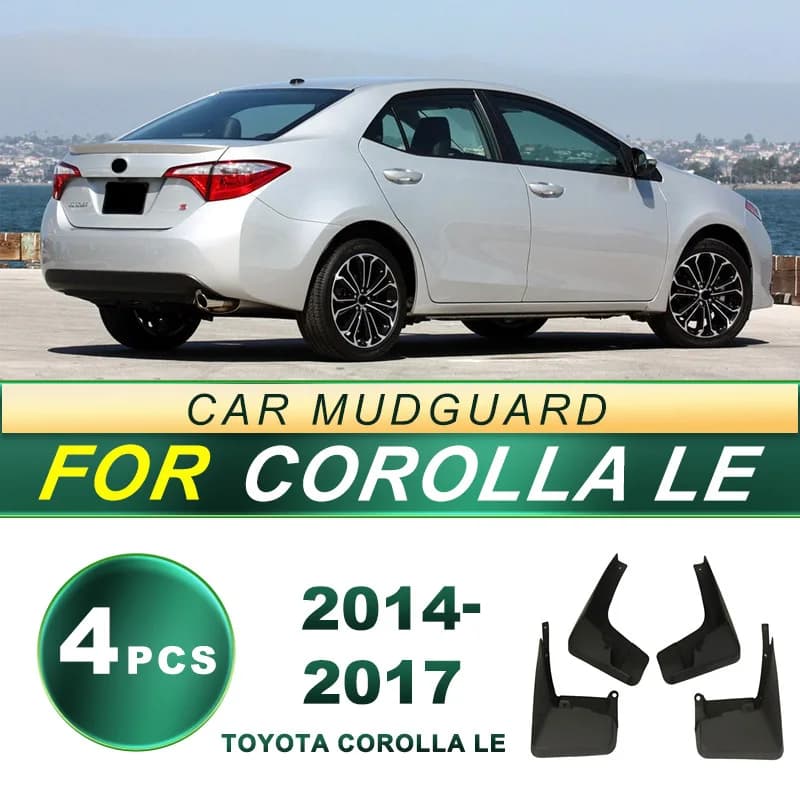 For Toyota Corolla LE 2014-2017 Complete Mudguards Set 4PCS Precision Engineered Fender Liners Splash Guards LE Specific