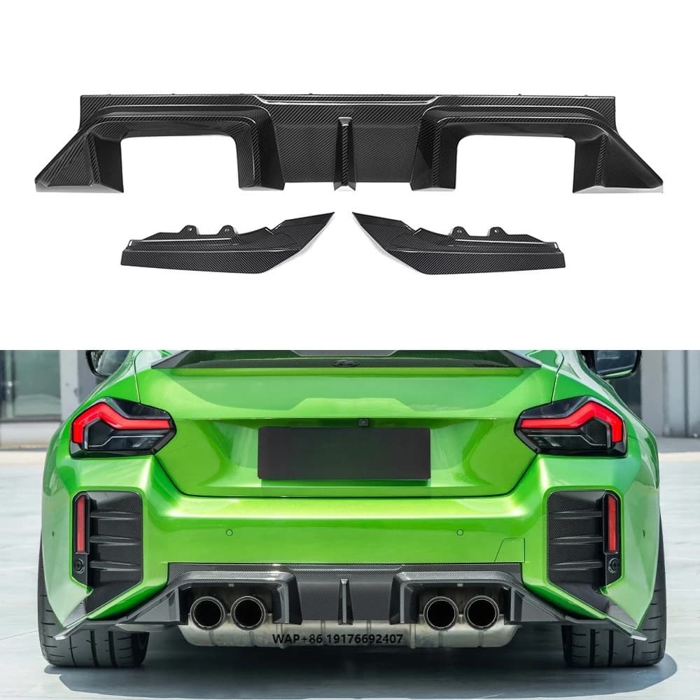 SQ-V2 Prepreg Carbon Fiber Replacement Rear Bumper Diffuser for  G87 M2 2023
