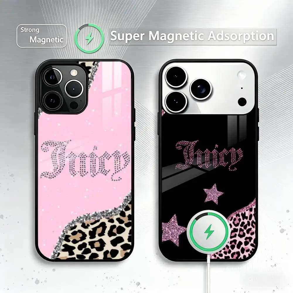 Pink J-Juicy C-Coutures Phone Case For iPhone17,16,15,14,13,12,11 Plus,Pro Magnetic For Magsafe Wireless Charging
