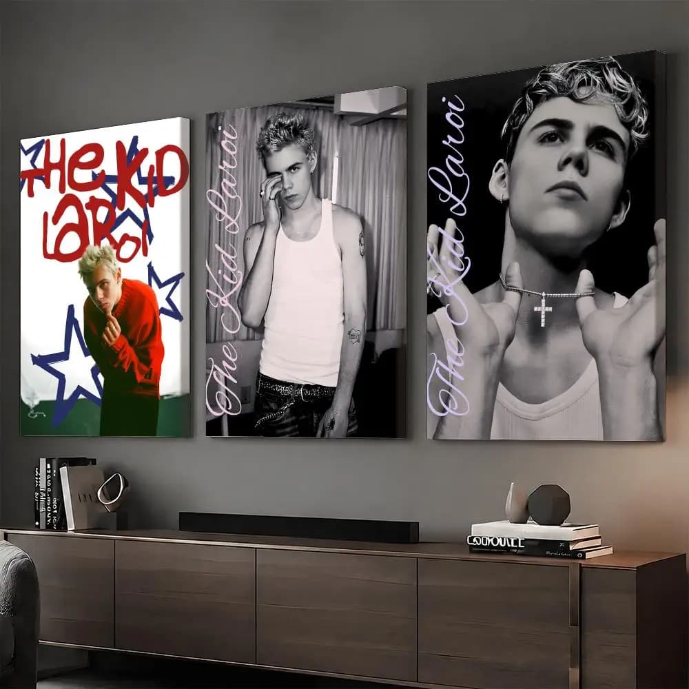 The K-Kid LAROI Singer Album Painting Calligraphy HD Modern Style Inner Frame Canvas Bedroom Room Hallway Wall Art Decor