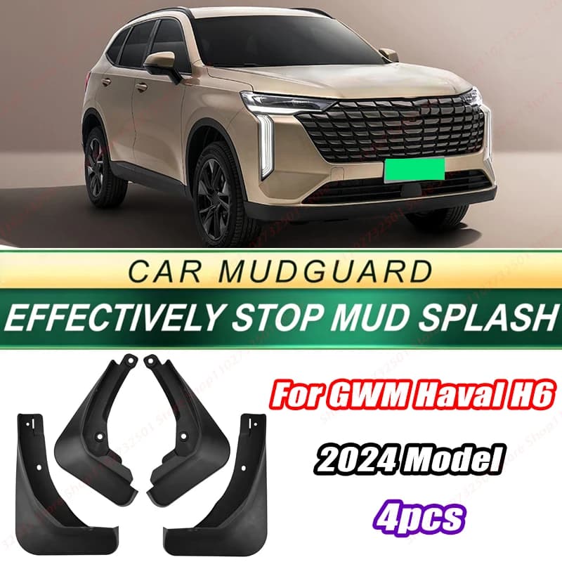 For GWM Haval H6 2024 Model 4PCS Front Rear Mud Flaps Splash Guards Fender Mudguards Auto Accessories