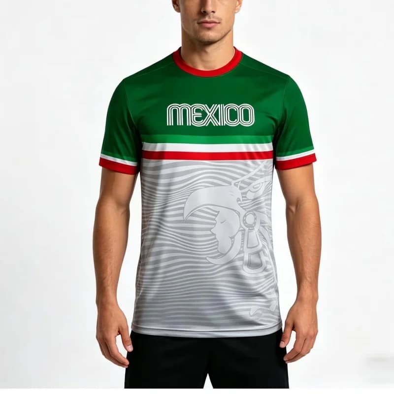 Mexico National Flag Print T Shirt For Men Funny 3D Eagle Pattern Short Sleeve Tees Outdoor Football Sports Clothing Casual Tops