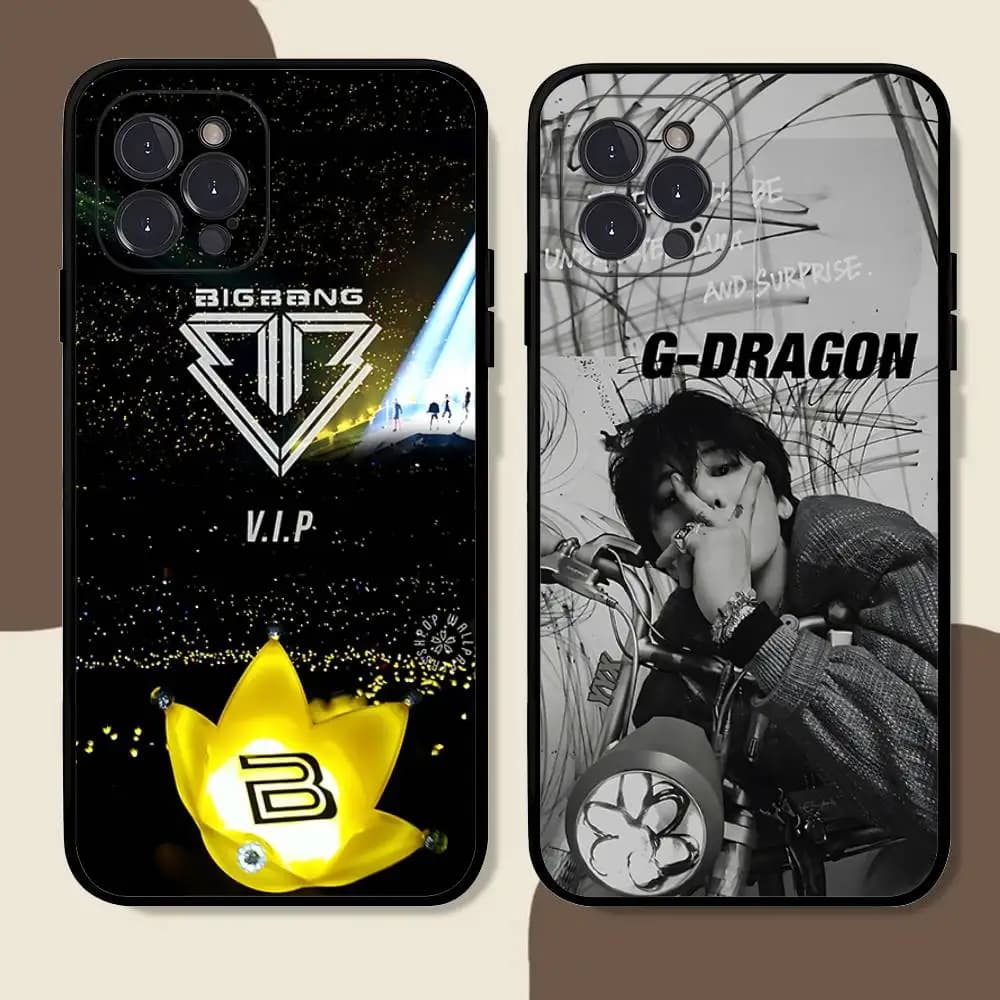 B-BIGBANGs Kpops Phone Case For IPhone 17 Air 16 15 14 Plus 13 12 Mini 11 Pro Max Black Cover